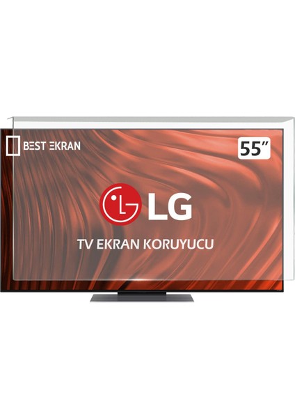 Lg Qned 55QNED86T6A Tv Ekran Koruyucu - Lg 55" Inç 139 cm Tv Kırılmaz Ekran Koruyucu