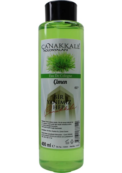 Çimen Kolonyası - 400 ml - (Pet Şişe)