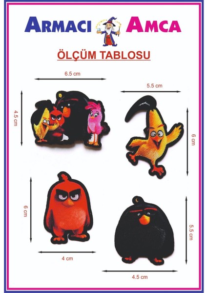Ütü Ile Yapışan 4 Adet Örme Kumaş Arma Yırtık Kapatıcı Pratik Yama Tekstil Patch Oyun Kahramanı Agresif Kuşlar fiyatları