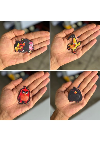 Ütü Ile Yapışan 4 Adet Örme Kumaş Arma Yırtık Kapatıcı Pratik Yama Tekstil Patch Oyun Kahramanı Agresif Kuşlar indirimleri