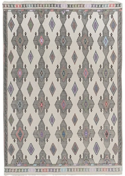 El Dokuma Kilim Karapınar Yöresi Geometrik Desenli Halı 180 x 253 cm