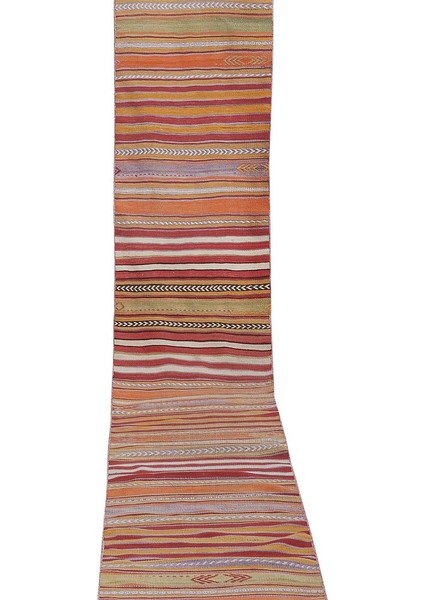 Çizgili El Dokuma Kilim Yolluk 68 x 524 cm