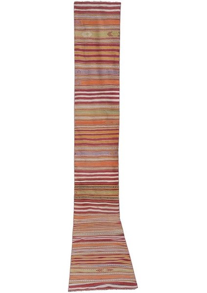 Çizgili El Dokuma Kilim Yolluk 68 x 524 cm