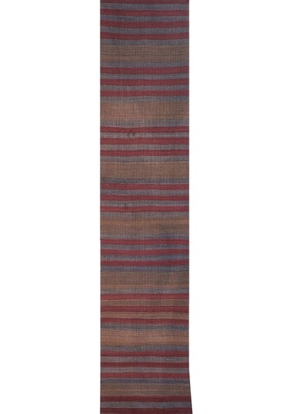 Çizgili El Dokuma Kilim Yolluk 64 x 559 cm