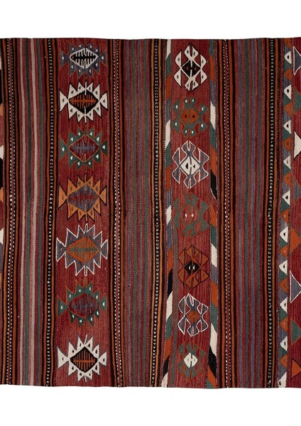 El Dokuma Çizgi Desenli kilim 140 x 300 cm