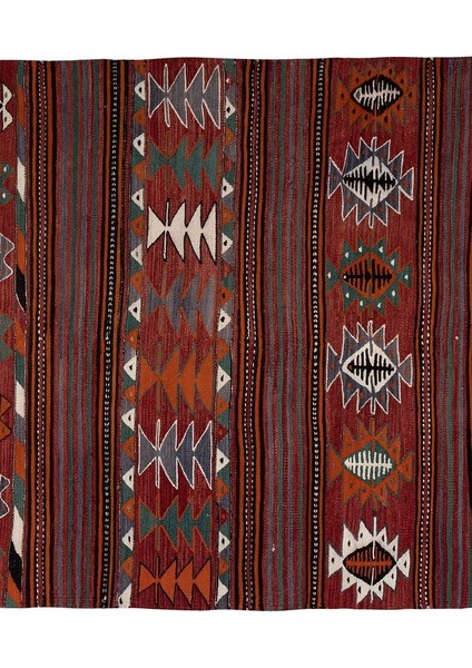 El Dokuma Çizgi Desenli kilim 140 x 300 cm