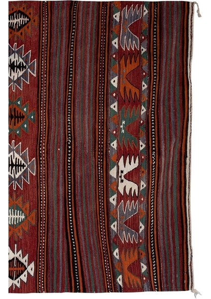 El Dokuma Çizgi Desenli kilim 140 x 300 cm