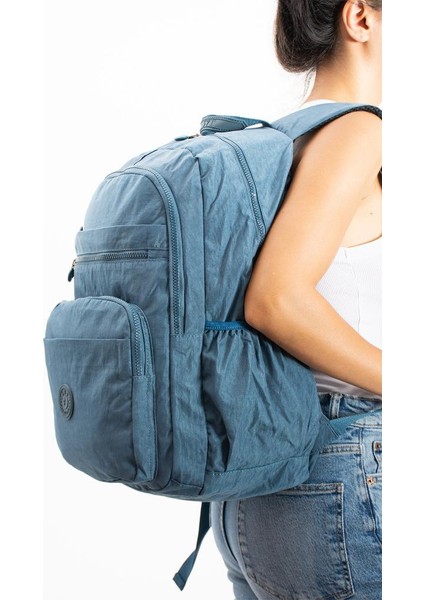 571 Collection Okul Çantası Çok Cepli Yağmur Geçirmez Klinkır Kumaş