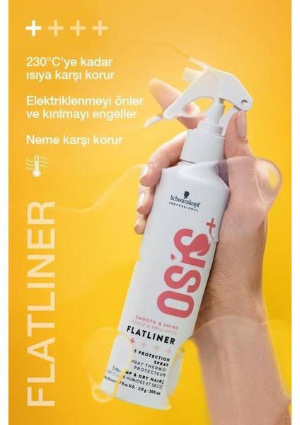 Flatliner Isı Koruyucu Elektriklenme Karşıtı Pürüzsüzlük Spreyi 200ML | Dolaşıklıkları Açar