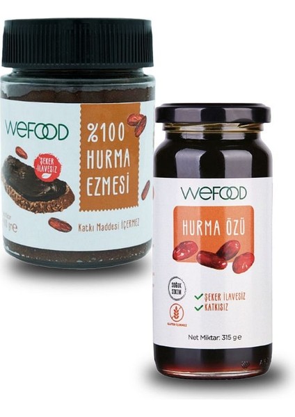 %100 Sade Hurma Ezmesi 400 gr + Wefood Hurma Özü 315 gr