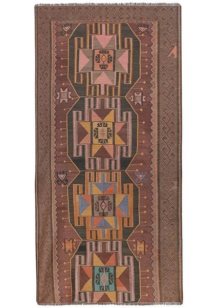 El Dokuma Kilim Yolluk 133 x 261 cm