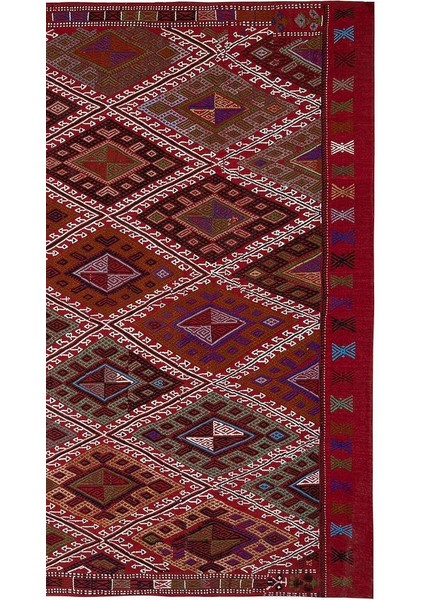 El Dokuma Kilim Karapınar Yöresi Geometrik Desenli Halı 160 x 247 cm