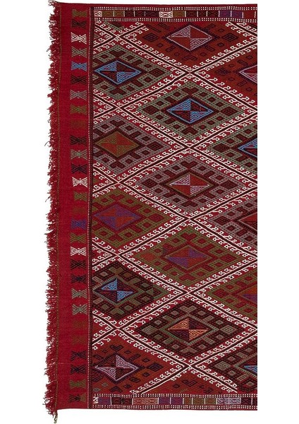 El Dokuma Kilim Karapınar Yöresi Geometrik Desenli Halı 160 x 247 cm