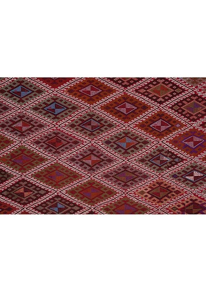 El Dokuma Kilim Karapınar Yöresi Geometrik Desenli Halı 160 x 247 cm