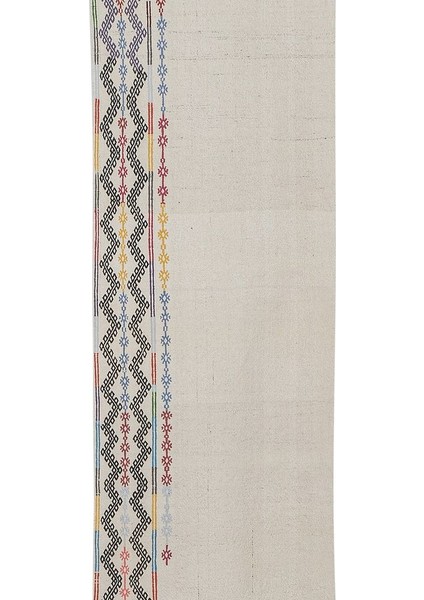 El Dokuma Geometrik Desenli Uzun Yolluk Kilim 81 x 502 cm