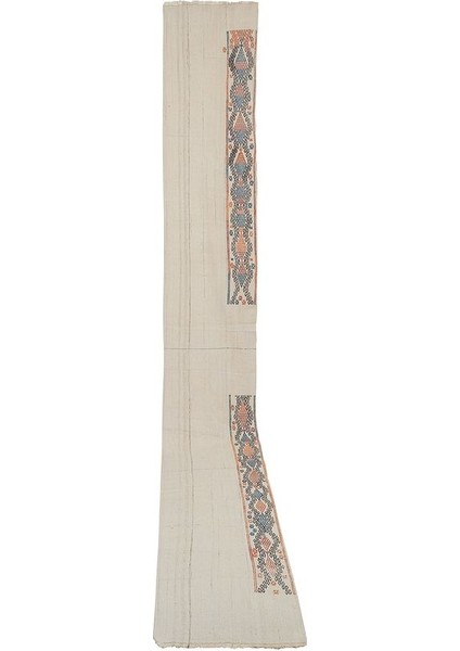 El Dokuma Geometrik Desenli Uzun Yolluk Kilim 75 x 504 cm