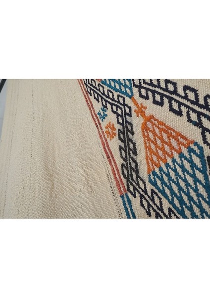 El Dokuma Geometrik Desenli Uzun Yolluk Kilim 75 x 504 cm