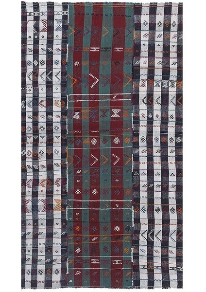 El Dokuma Kilim Çizgi Desenli Halı 149 x 263 cm