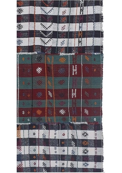 El Dokuma Kilim Çizgi Desenli Halı 149 x 263 cm