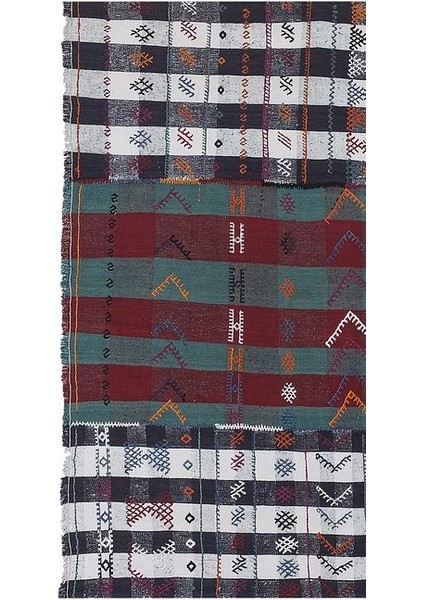 El Dokuma Kilim Çizgi Desenli Halı 149 x 263 cm