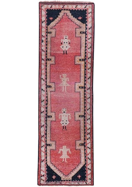 El Dokuma Insan Desenli Uzun Yolluk Halı 97 x 305 cm