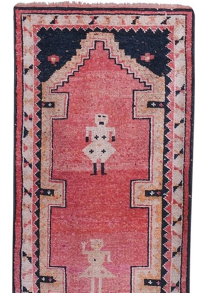 El Dokuma Insan Desenli Uzun Yolluk Halı 97 x 305 cm
