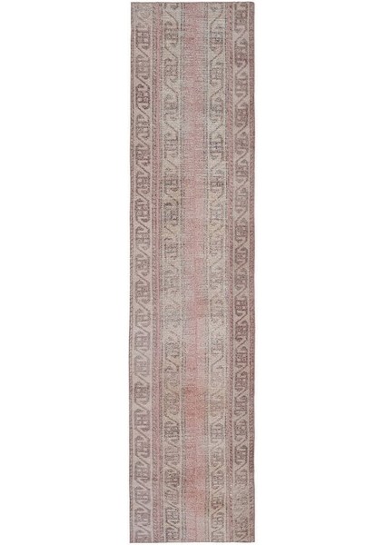El Dokuma Urfa Yöresi Geometrik Desenli Uzun Yolluk Halı 82 x 367 cm