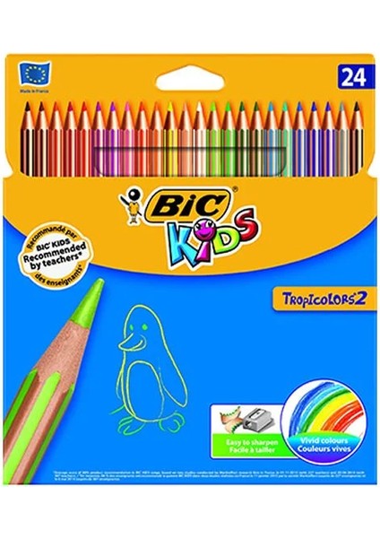 Bic 9375183 24'lü Tropicolor Kuru Boya Kalemi
