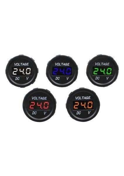 DC 7V-48V LED Dijital Voltmetre-Turuncu