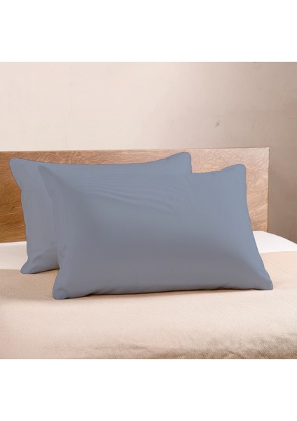 | Purecomfort | %100 Doğal Pamuk 2'li Yastık Kılıfı Seti | Güvercin Mavisi