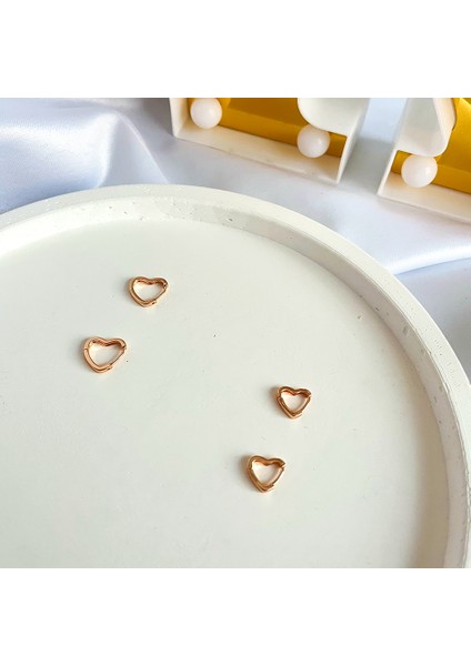 Kadın Vip Çelik Gold Kalp Küpe 15MM modelleri