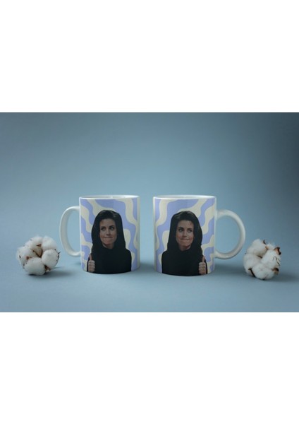 Friends Temalı Monica Geller Baskılı Eğlenceli Tam Tur Özel Tasarım Renkli Baskılı Kupa Bardak modelleri