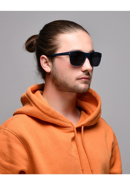Eros Mat Lacivert Köşeli Erkek Güneş Gözlüğü