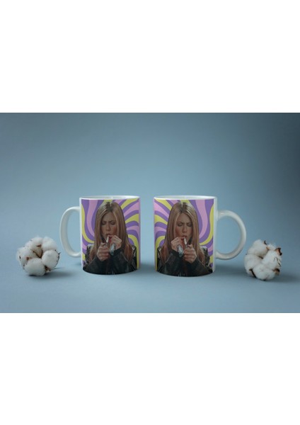 Friends Temalı Rachel Green Baskılı Eğlenceli Tam Tur Özel Tasarım Renkli Baskılı Kupa Bardak