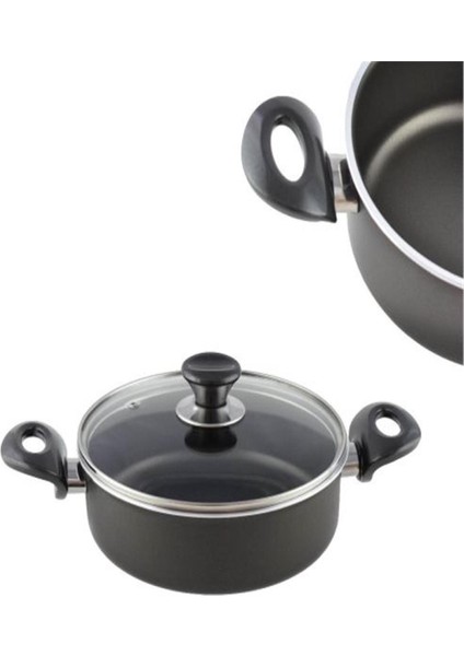 Mehtap Karnıyarık Tencere Çift Taraf Teflon Onyx 24 cm