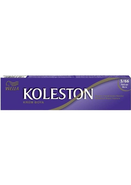 Wella Koleston Tüp Boya 3-66 Patlıcan Moru