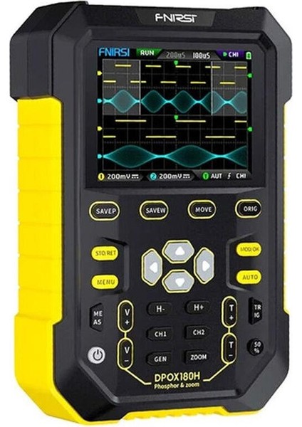 DPOX180H 2X180MHZ - 3db 50000WFMS/S Dijital Osiloskop + 20MHZ Sinyal Jeneratörü - Sarı