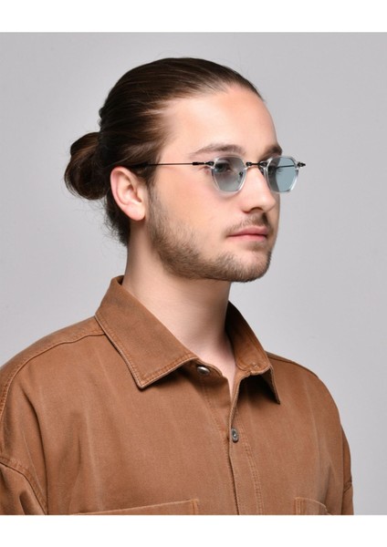 Monıc Yeşil Şeffaf Unısex Güneş Gözlüğü