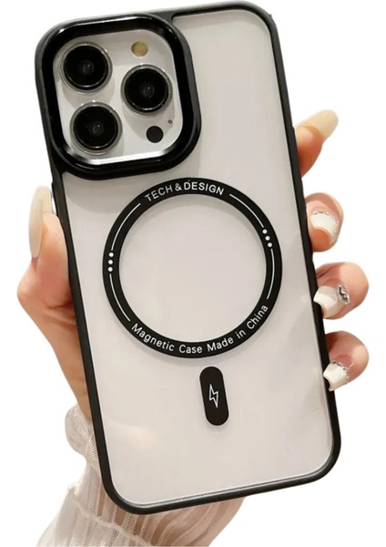 İphone 11 Uyumlu Kamera Çıkıntılı Nikelaj Kılıf Magsafe Destekli Darbe Emici Koruycu Kapak