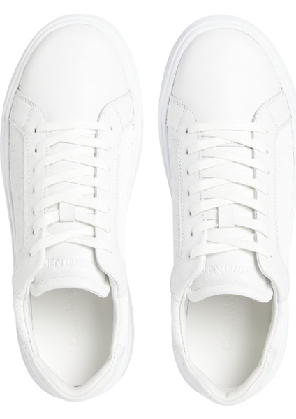 Calvin Klein Beyaz Erkek Sneaker Low Top Lace Up Lth Mono