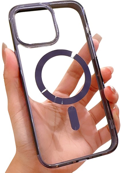 İphone 11 Kamera Çıkıntılı Kenar Renkli Kılıf magsafe Destekli darbe emici Koruycu kapak