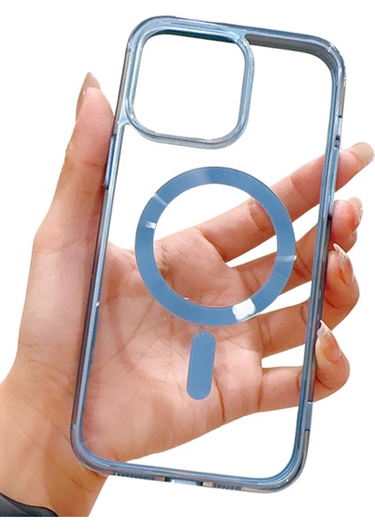 İphone 11 Kamera Çıkıntılı Kenar Renkli Kılıf magsafe Destekli darbe emici Koruycu kapak