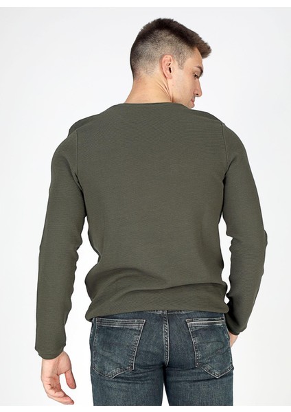 Lee Cooper Bisiklet Yaka Haki Erkek Sweatshırt 251 Lcm 241019 Ben Haki fırsatları