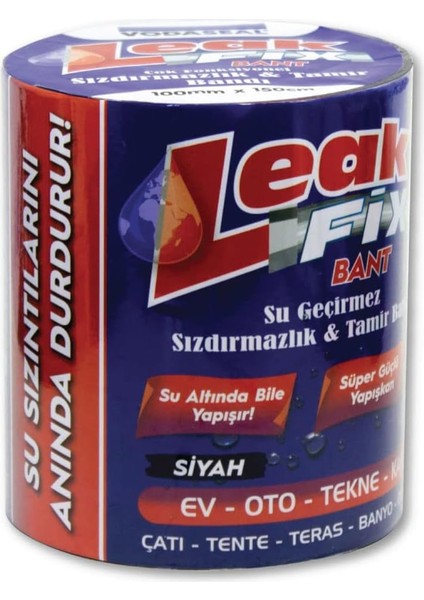Leakfix Yama Bant 100MMX1,5MT - Siyah