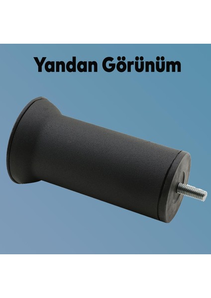 Mobilya Yükseltici Baza Metal Kanepe Koltuk Destek Ayağı M8 Civatalı Ince Diş Siyah Metal Ayak 12 cm (12 Adet) fırsatları