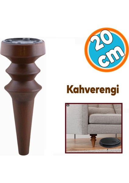 Mobilya Yükseltici Kanepe Koltuk Tv Ünitesi Baza Ayağı Zigon Orta Sehpası Ayak 20 cm Ahşap Desen