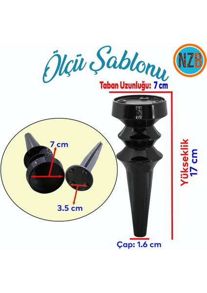 Mobilya Yükseltici Kanepe Koltuk Tv Ünitesi Baza Ayağı Zigon Orta Sehpası Ayak Ayakları Siyah 17 cm modelleri