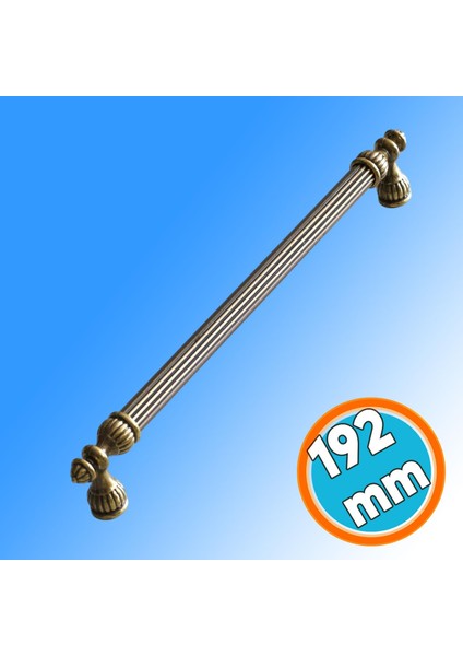 Antik Sarı Kulp Mobilya Çekmece Kapak Mutfak Dolap Kulpları Kulpu Kulbu Kulb Dolabı Metal 192 mm