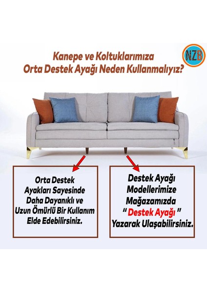 Mobilya Yüksletici Kanepe Sehpa Tv Ünitesi Koltuk Ayağı 15 cm Altın Gold Baza Ayak