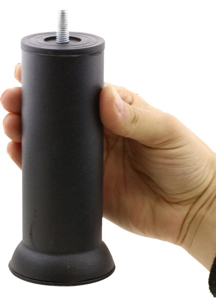 Mobilya Yükseltici Baza Metal Kanepe Koltuk Destek Ayağı M8 Civatalı Ince Diş Siyah Ayak 15 cm (8 Adet) modelleri